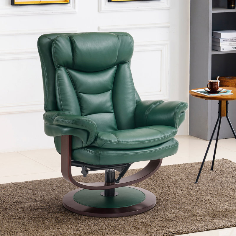Chair with reclining back and ottoman online